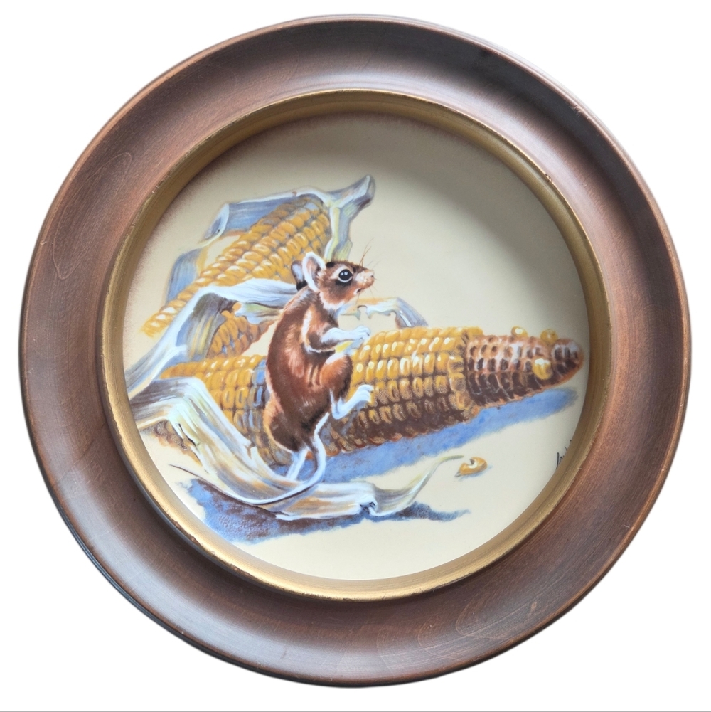 Vintage 1972 Kaiser Porcelain Plate White-Footed Mouse Lowell Davis Germany Made